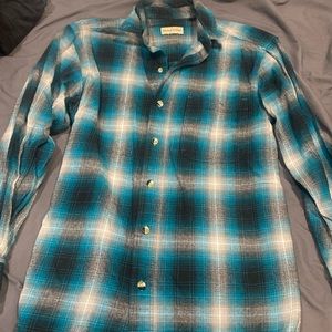Hobbs Creek blue flannel size S